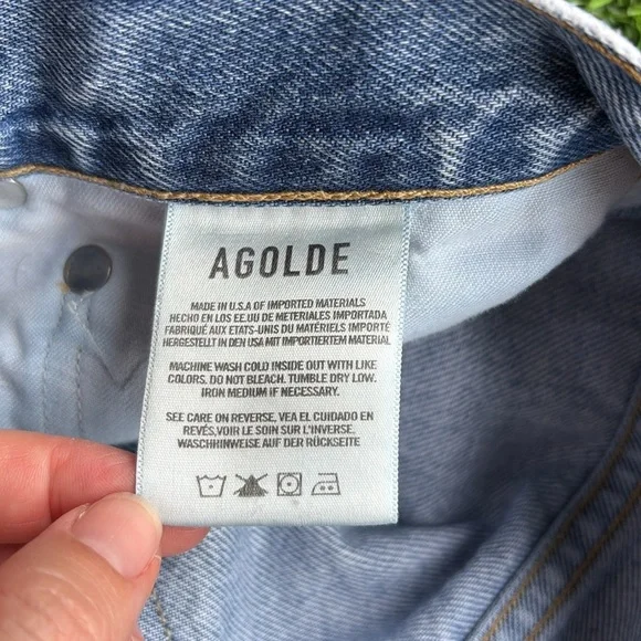 AGOLDE 90s Distressed Grunge High Rise Jeans size 26 - Picture 7 of 8